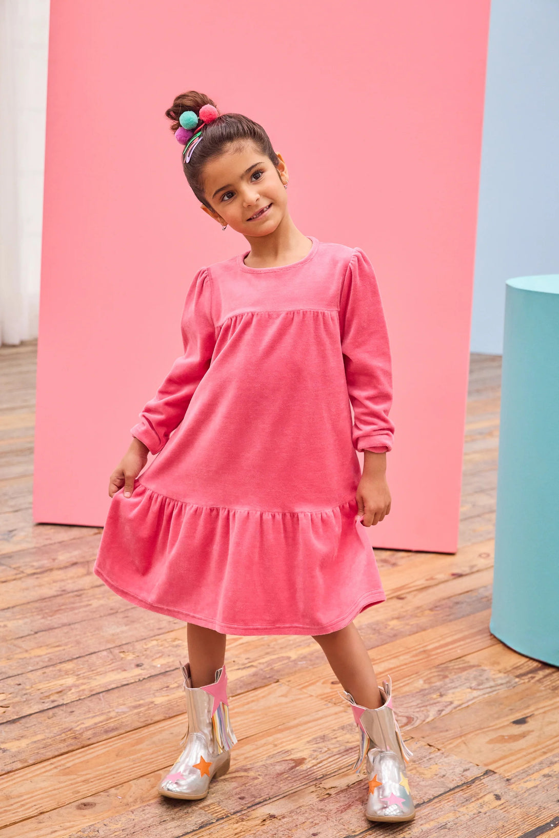 Lisle Dress - Tulip Velour