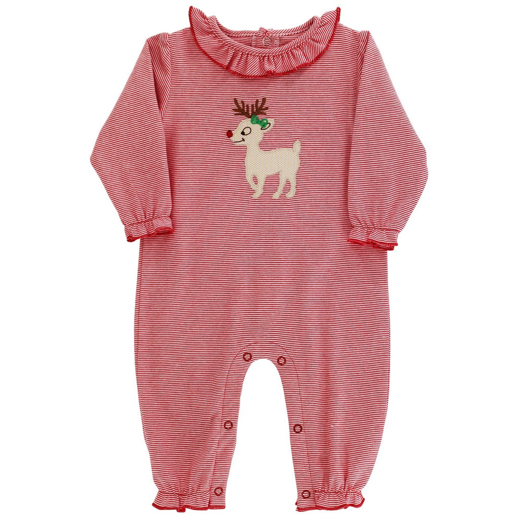 Reindeer Games Girl Knit Romper