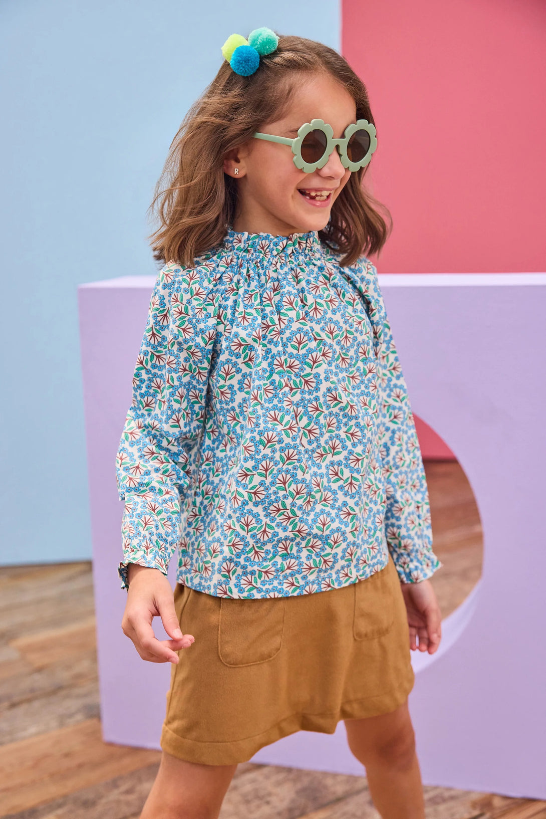 Mini Skort - Brown Faux Suede