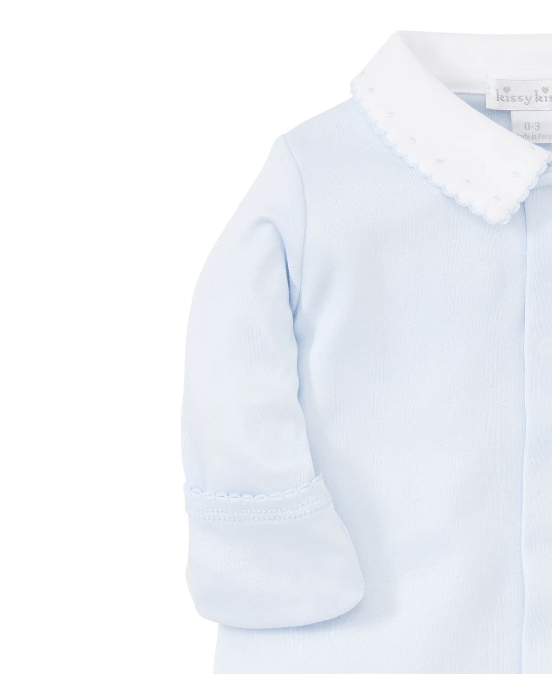 New Beginnings Footie with Collar - Blue