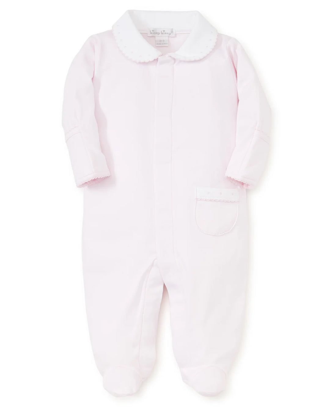 New Beginnings Footie with Collar - Pink