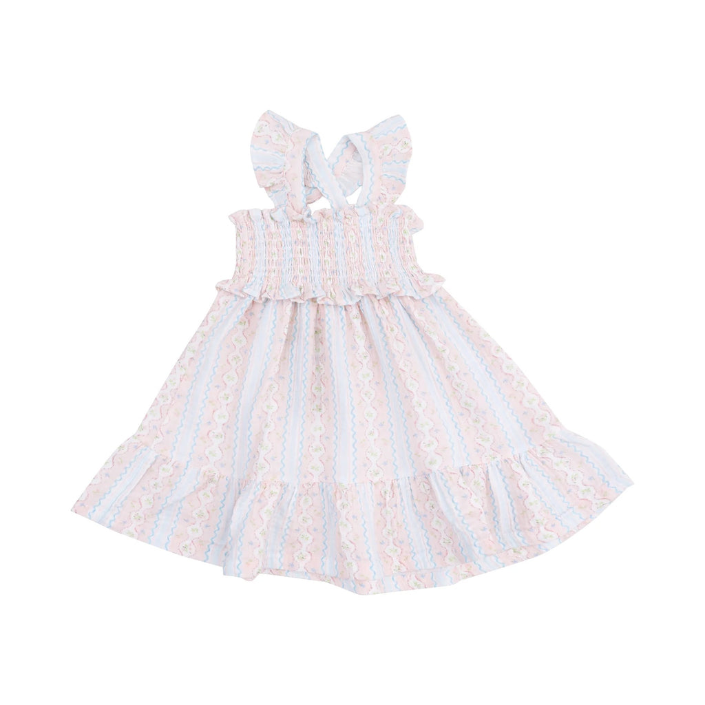 Smocked Ruffle Sundress Ogee Floral