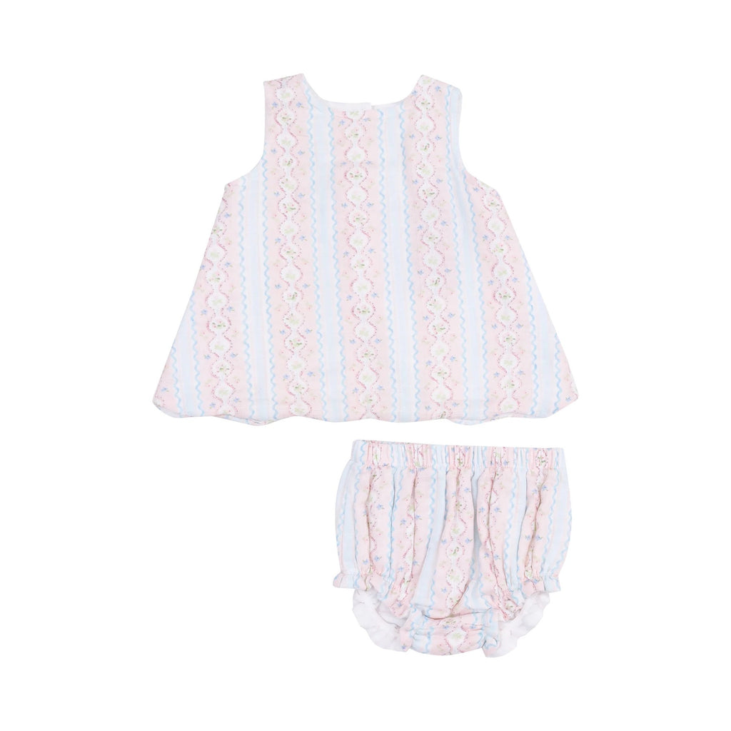 Ogee Floral Scallop Open Back Bloomer Set