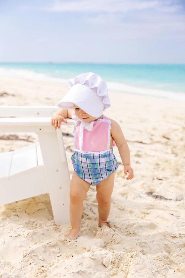 Sally Sunsuit Lauderdale Pier Plaid Pier Party Pink