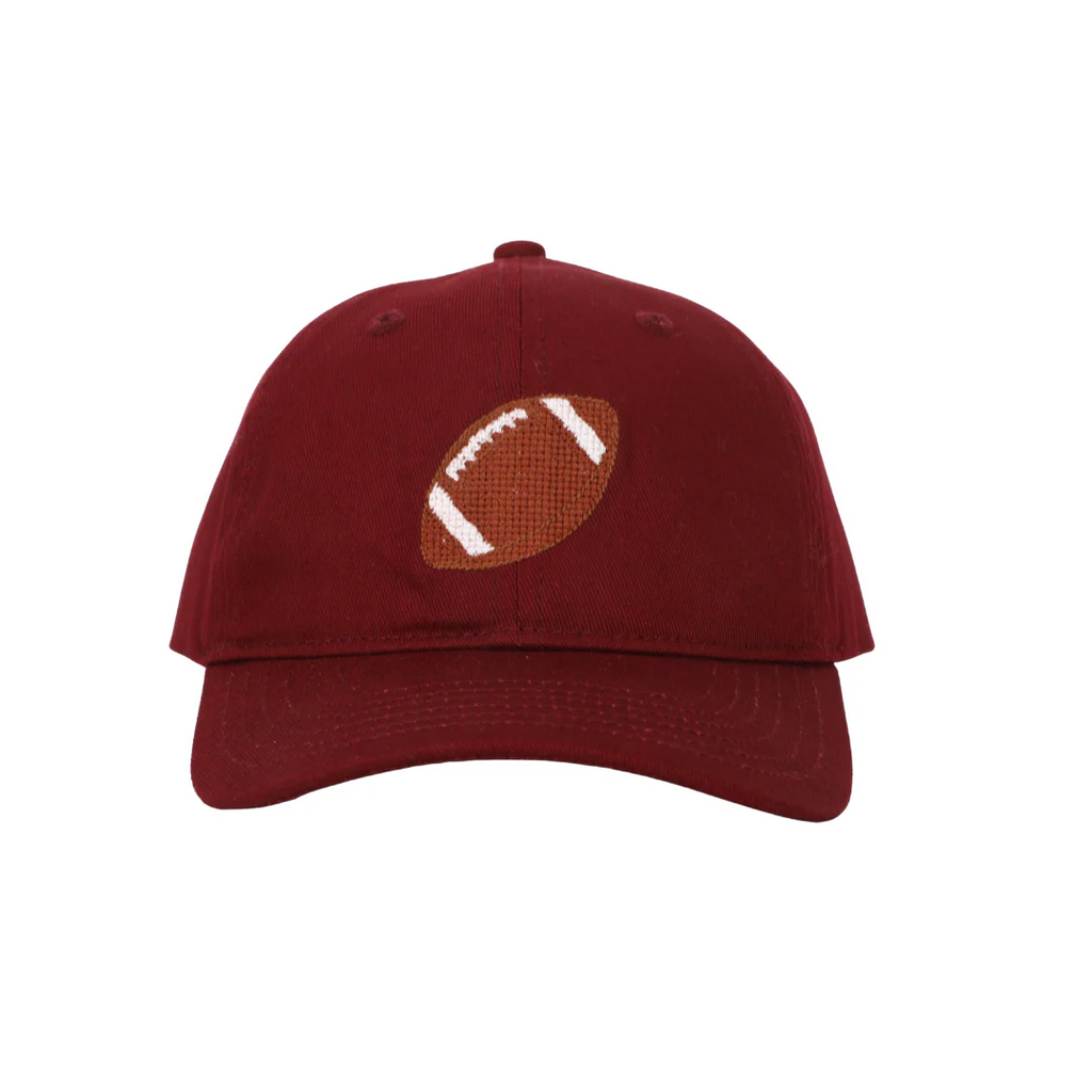 Football Hat in Dark Red
