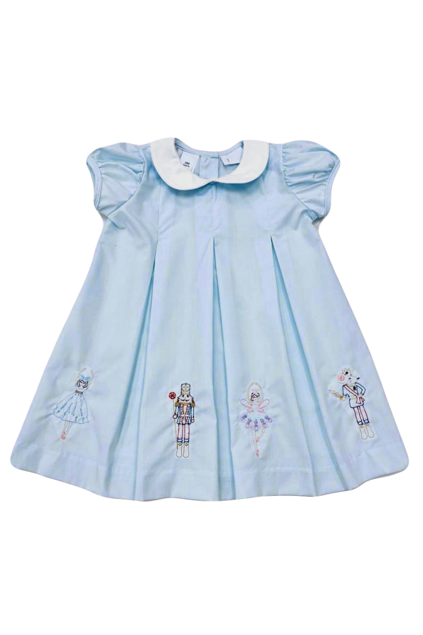 Dana Nutcracker Blue Pleat Dress The Frilly Frog Dana Nutcracker Blue Pleat Dress The Frilly Frog