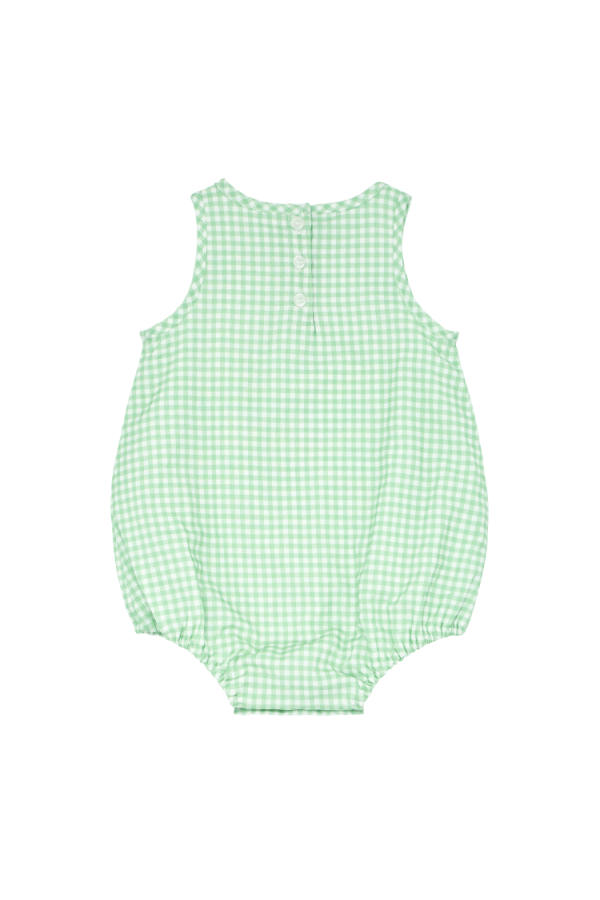 Baby Palm Green Gingham Romper