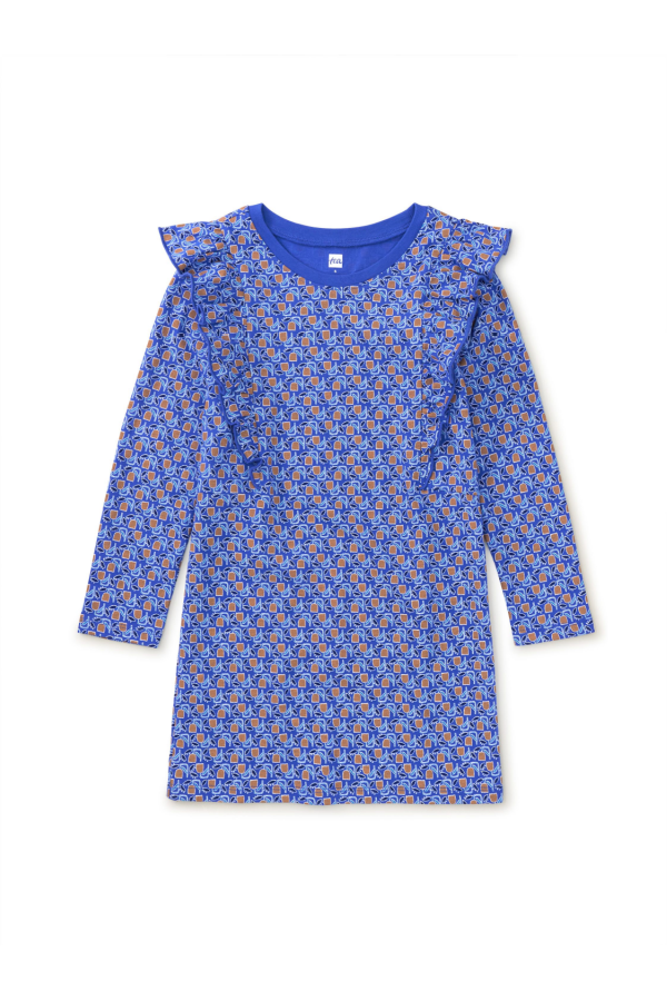 Ruffle Sleeve A-Line Dress Tiny Tulip