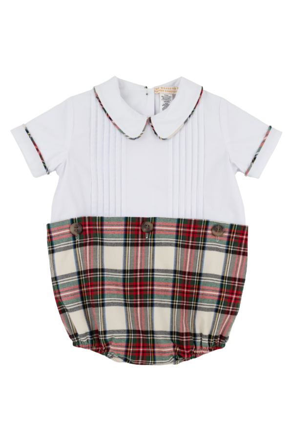 Bryan Button In Bubble Charlie Place Plaid/Worth Ave White