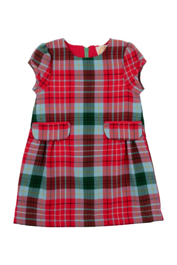 Betts Bow Dress Wilson Pier Plaid/Richmond Red