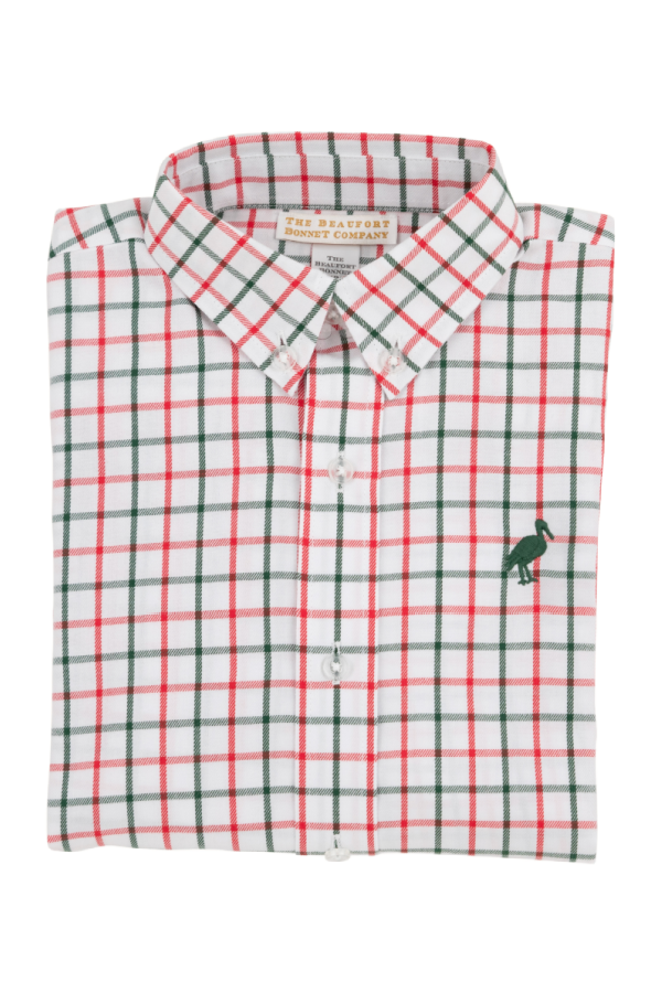 Dean's List Dress Shirt Old Town Tattersall/Grier Green
