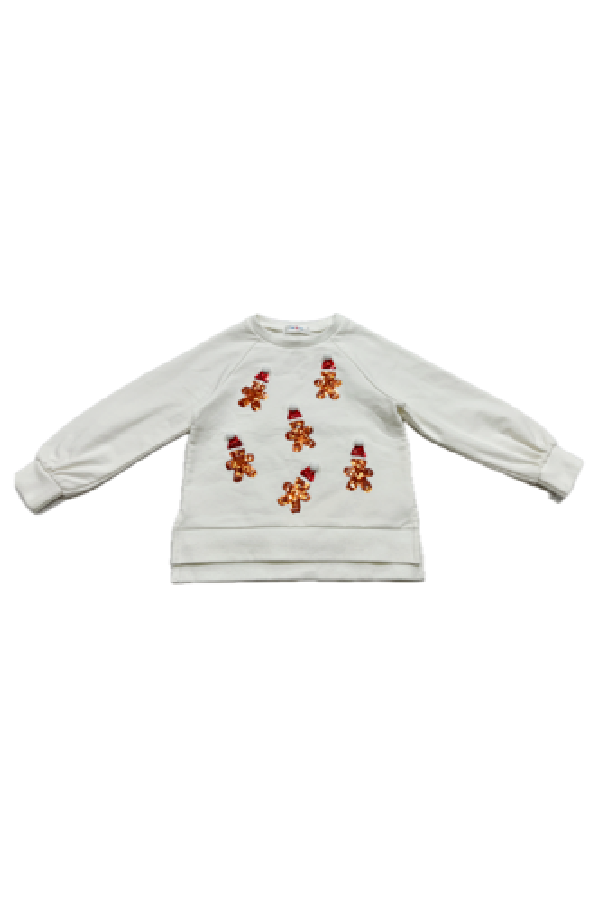 Sandy White Sequin Gingerbread Shirt