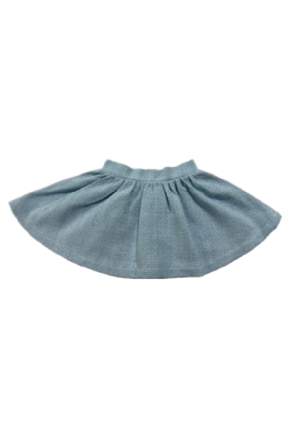 Sofie Light Blue Tweed Skirt