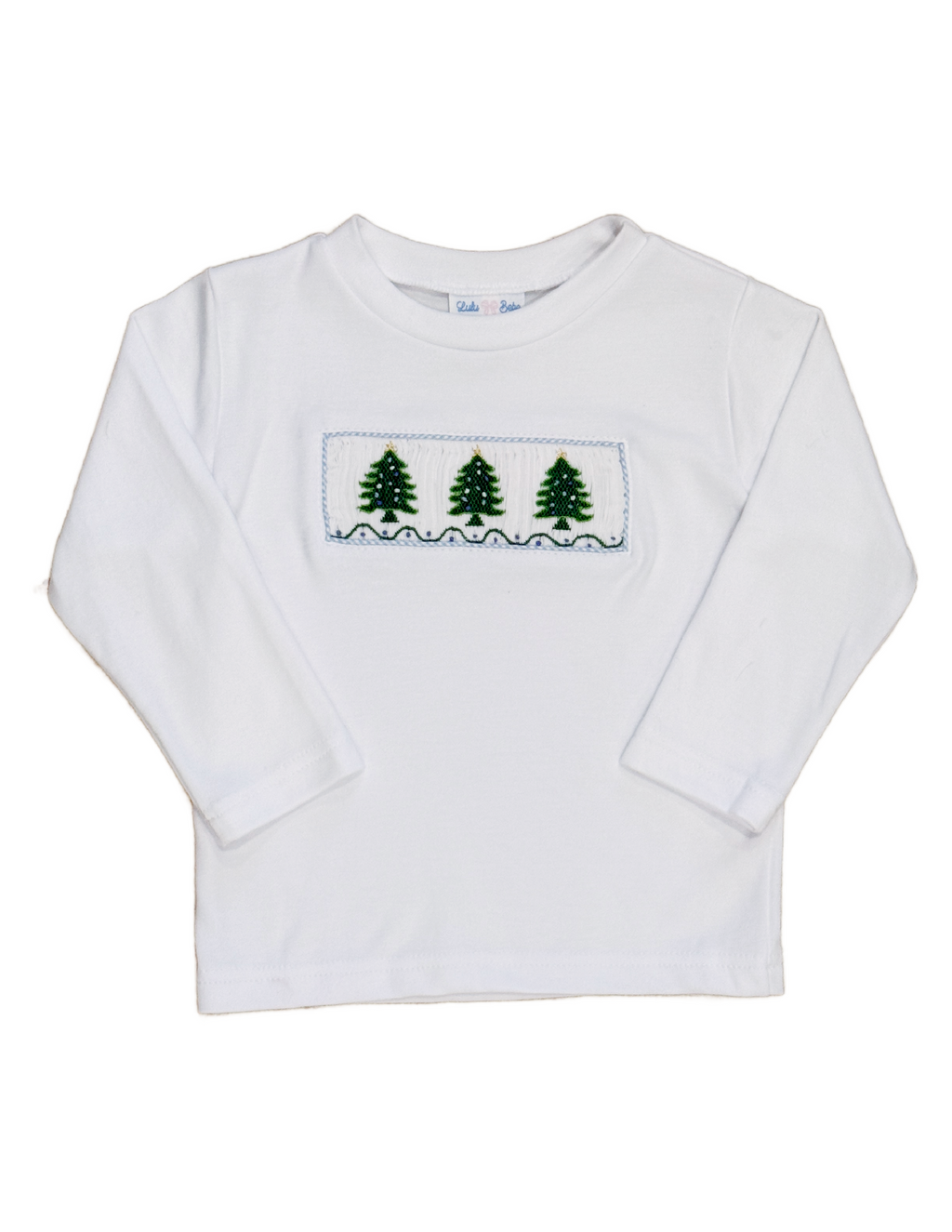 Tom Long Sleeve Christmas Tree Smocked T-Shirt