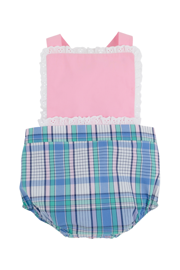 Sally Sunsuit Lauderdale Pier Plaid Pier Party Pink