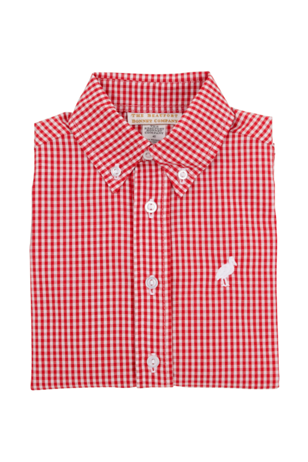 Deans List Shirt Richmond Red Mini Gingham