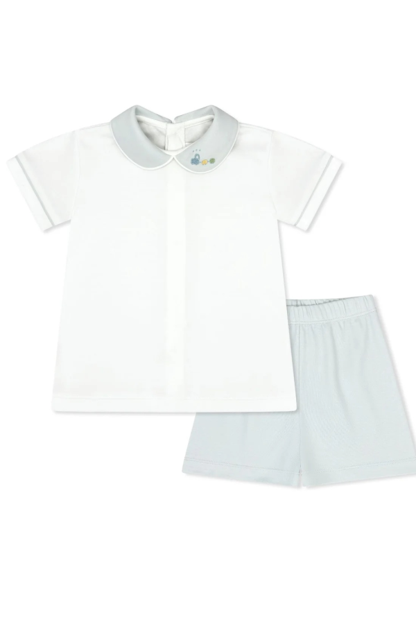 Sibley Short Set Park Blue Knit Train