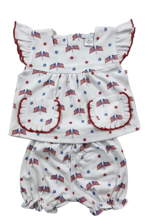 Sue Flag Pima Bloomer Set