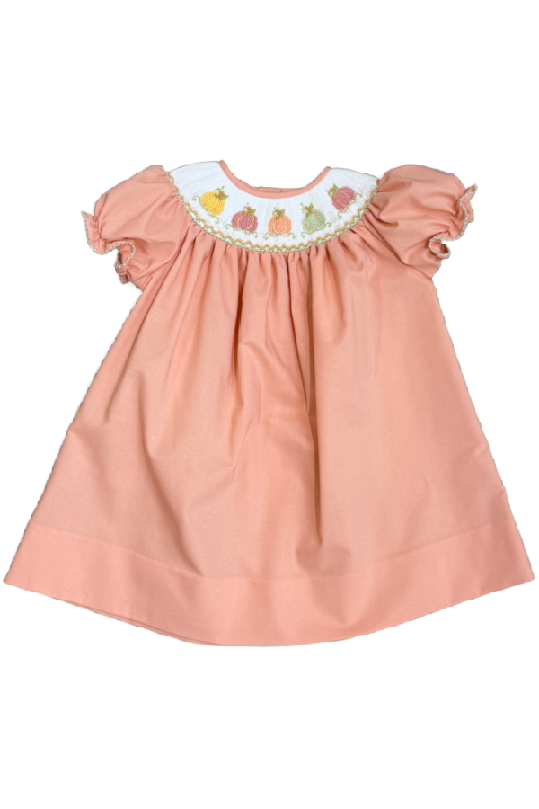 Emma Pumpkin Smocked Bishop Dress – The Frilly Frog