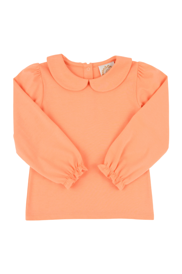 Maude's Peter Pan Collar Pima Long Sleeve Seashore Sherbert