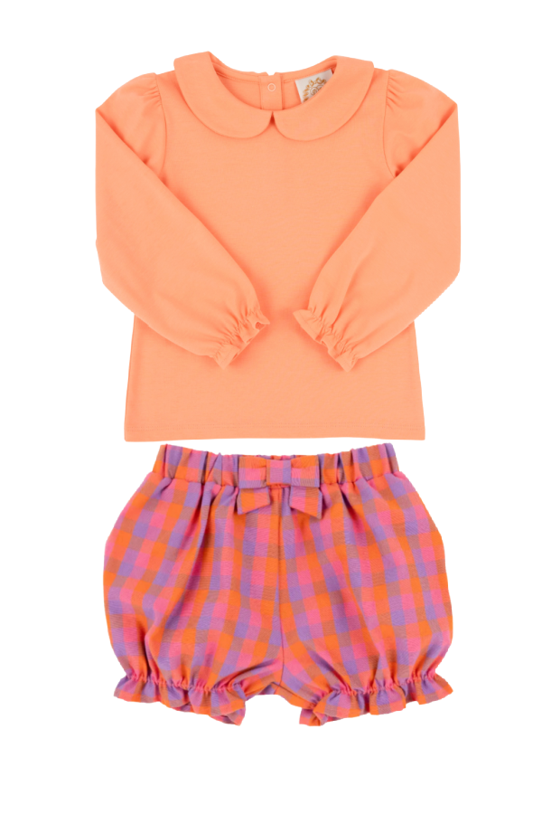 Maude's Peter Pan Collar Pima Long Sleeve Seashore Sherbert