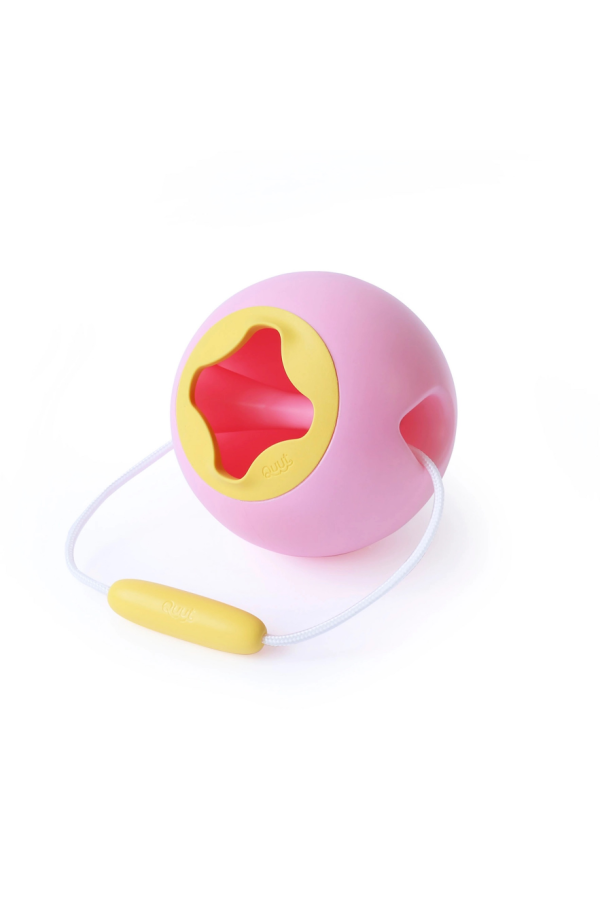 No Spill Mini Beach Bucket in Banana Pink