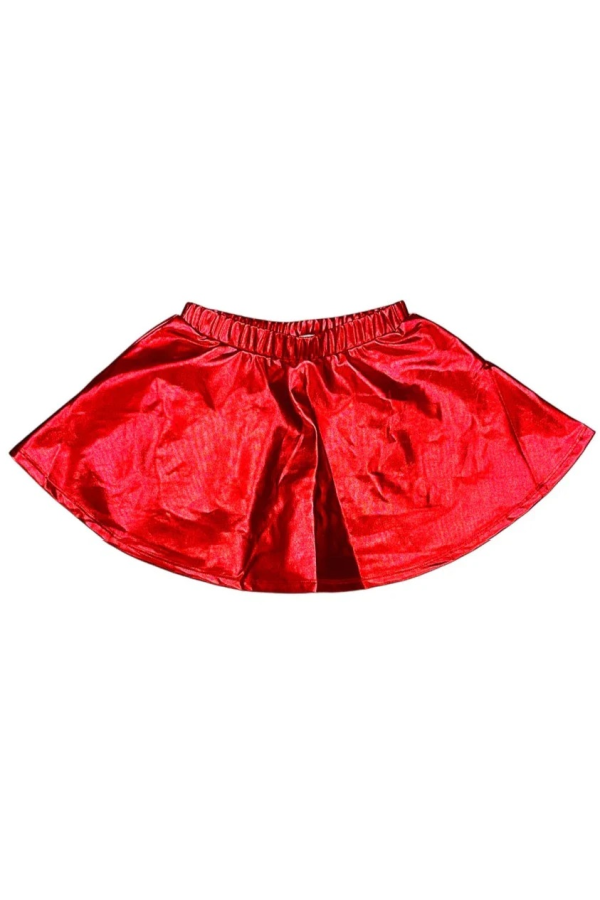 Zoe Red Metallic Skirt
