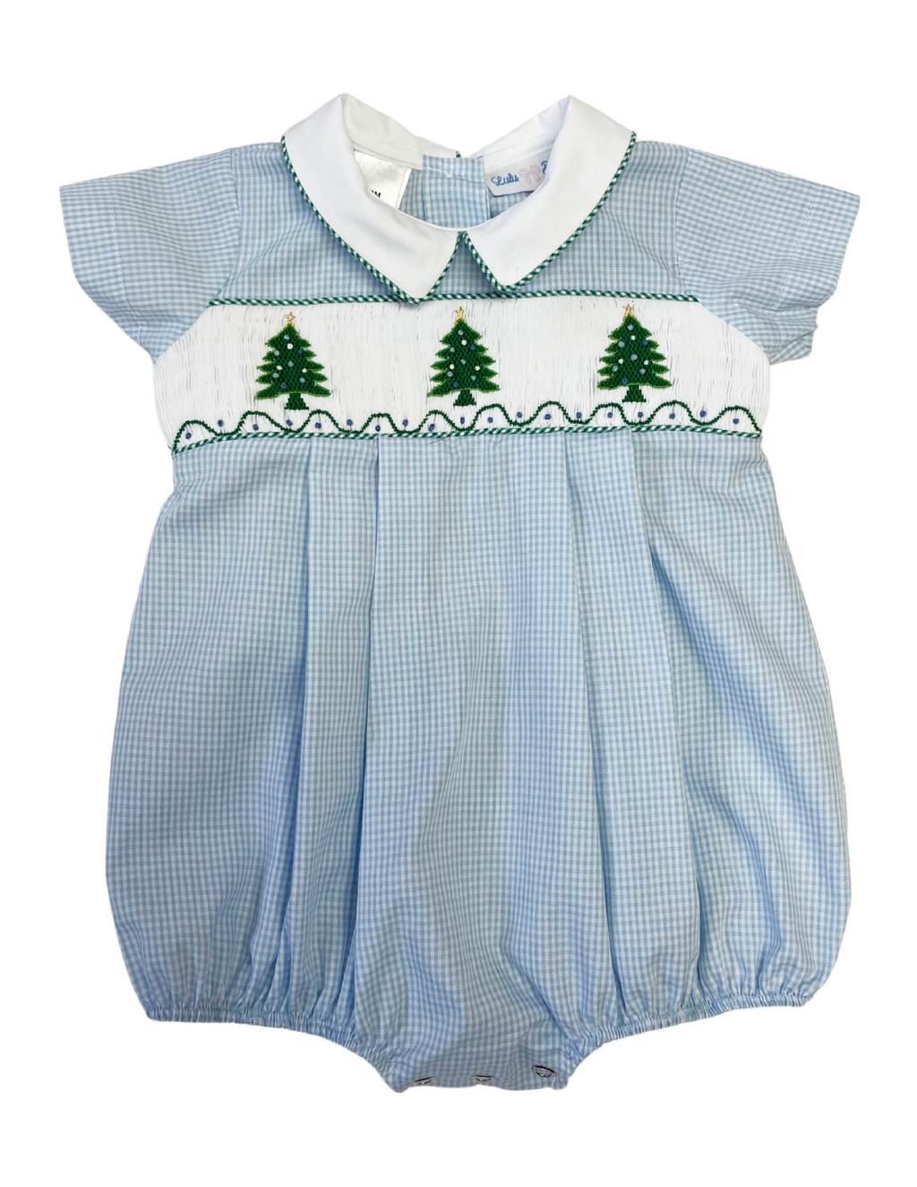 Blake Christmas Tree Smocked Boy Bubble