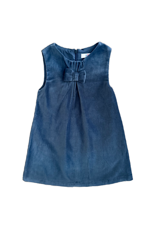 Amelia Slate Velvet Jumper Dress