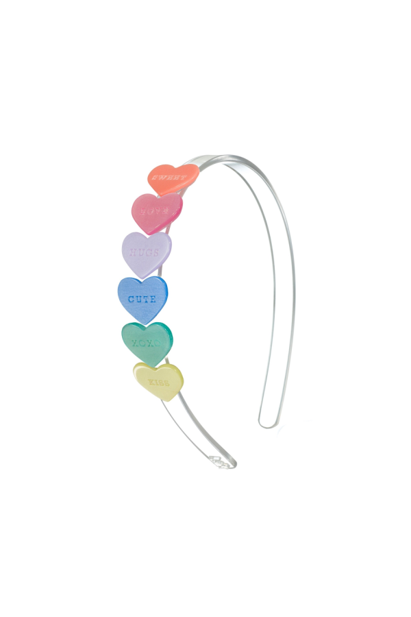 Centipede Candy Hearts Acrylic Headband