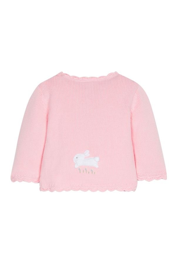 Crochet Sweater in Pink Bunny