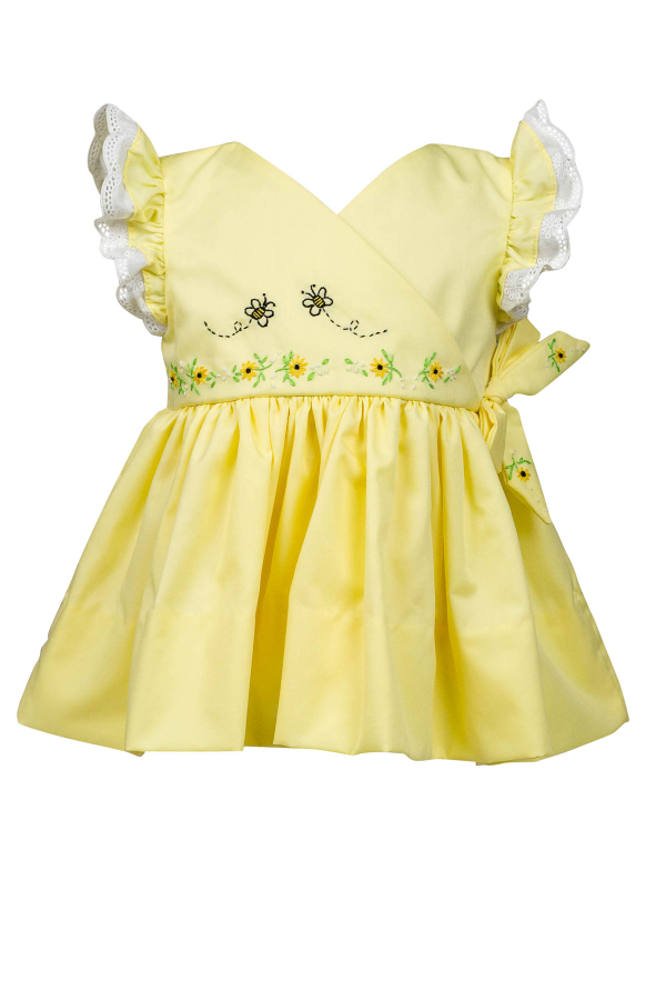Alys Yellow Bee Wrap Dress