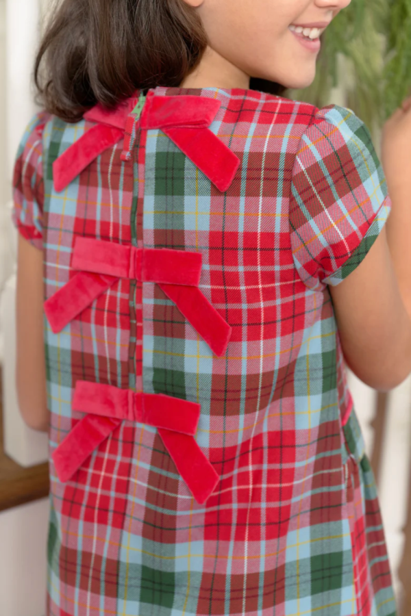 Betts Bow Dress Wilson Pier Plaid/Richmond Red