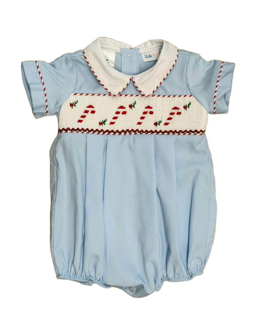 Blake Candy Cane Smocked Boy Bubble