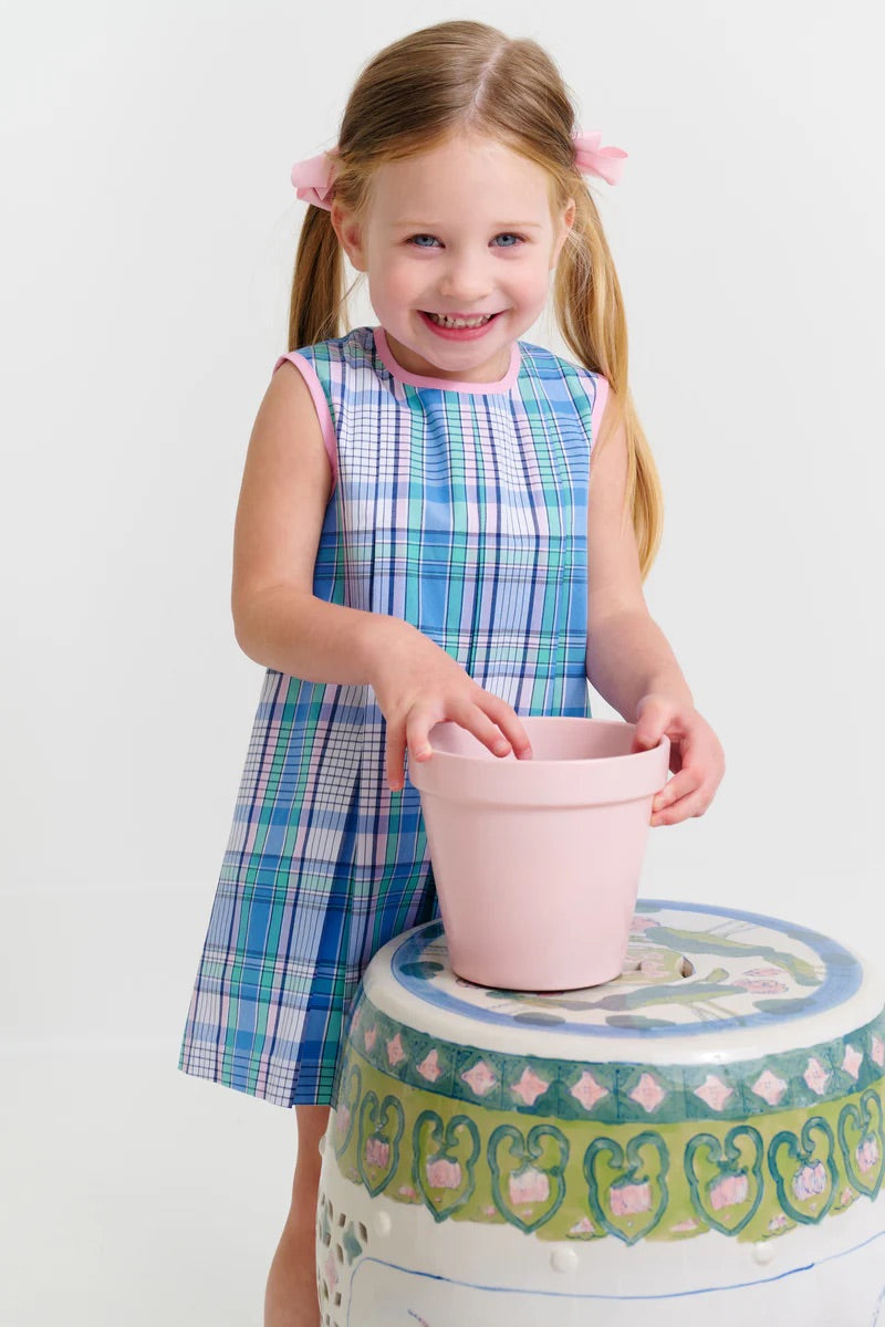 Mary Frances Frock Lauderdale Pier Plaid Pier Party Pink