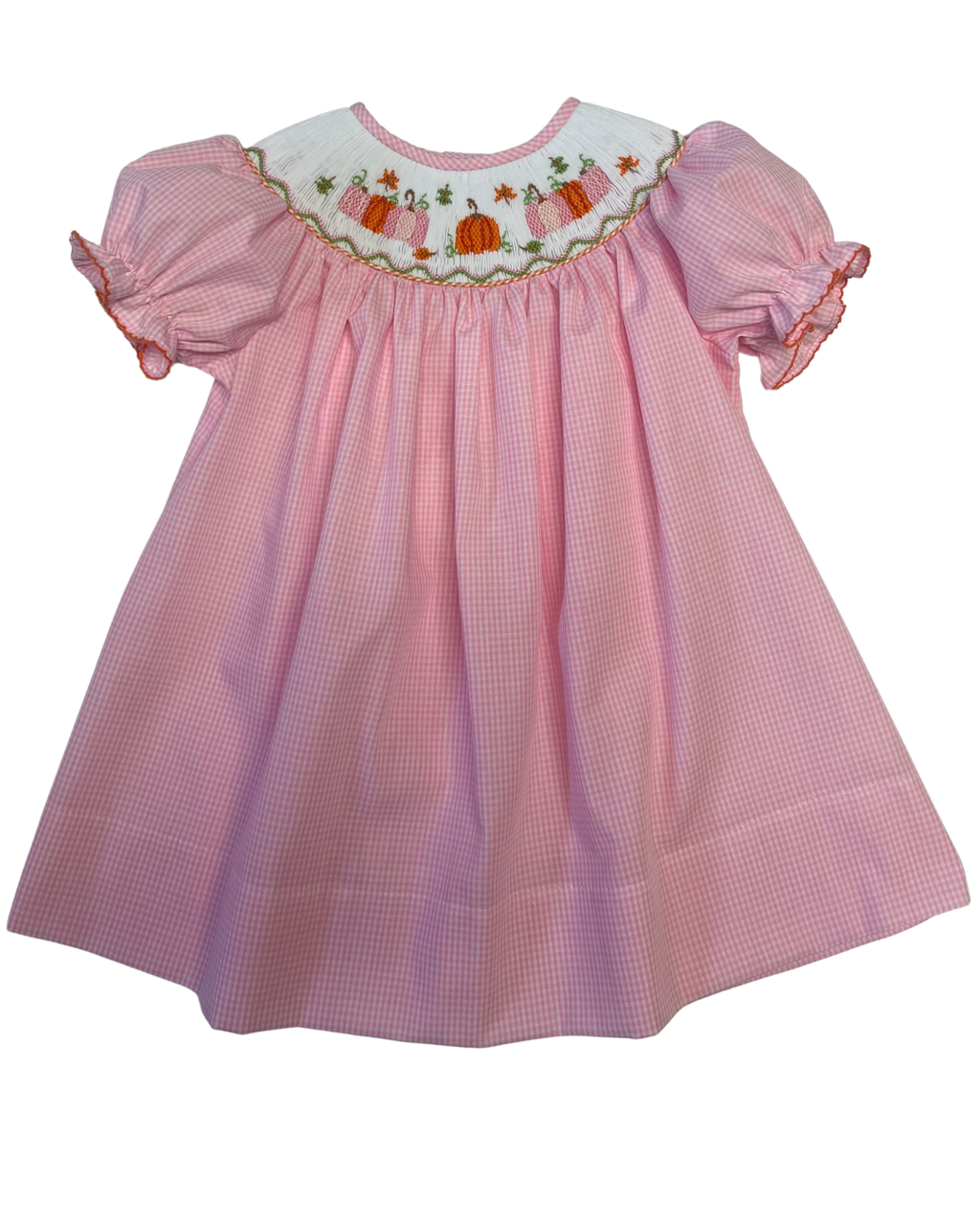 Emma Pumpkin Haul Smocked Bishop Dress