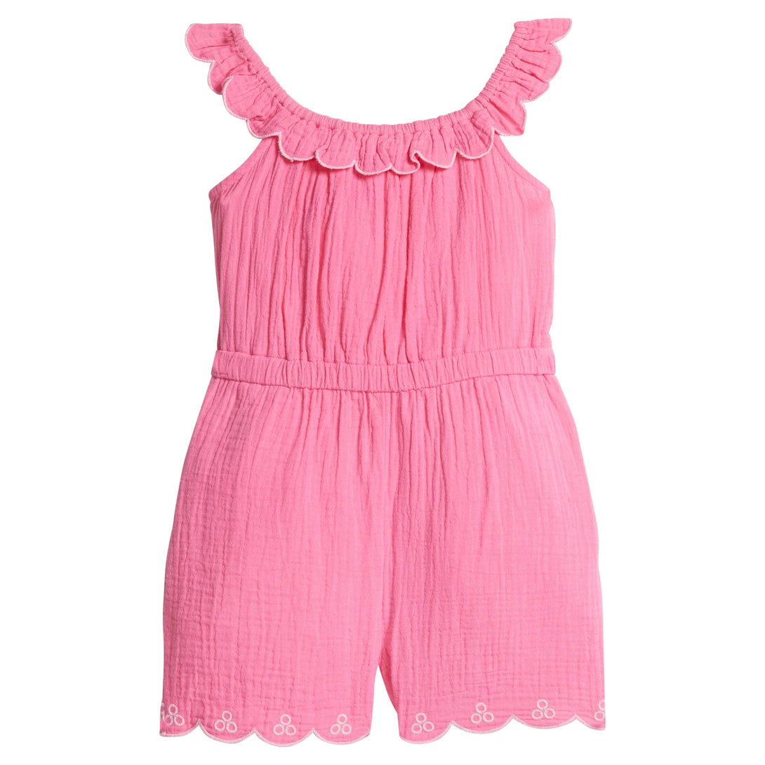 Flora Romper in Hot Pink