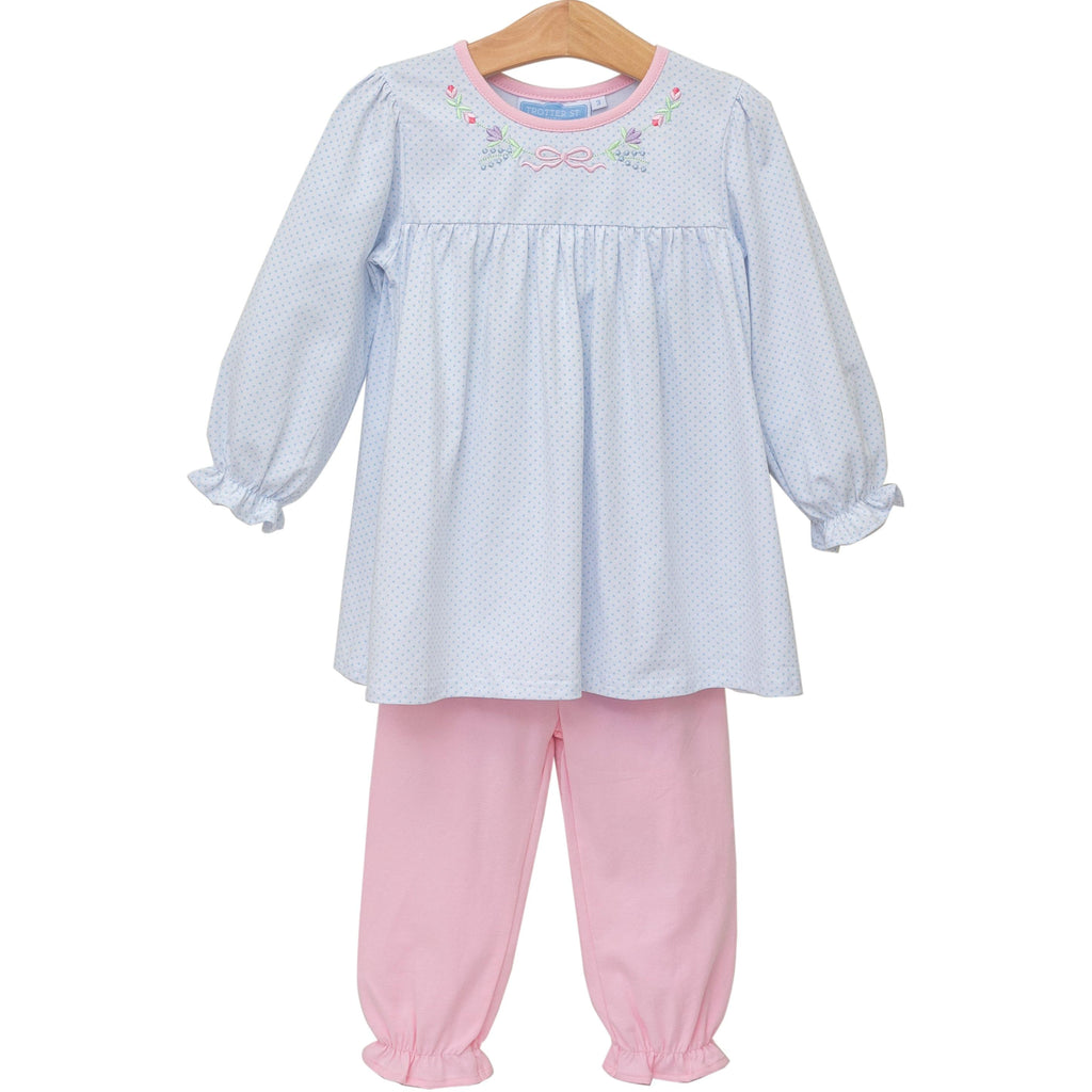 Floral Embroidery Pant Set PRE-ORDER