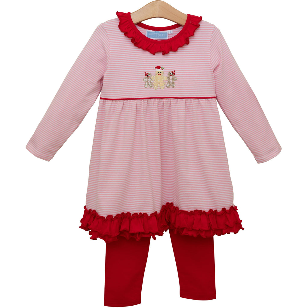Gingerbread Ruffle Pants Set