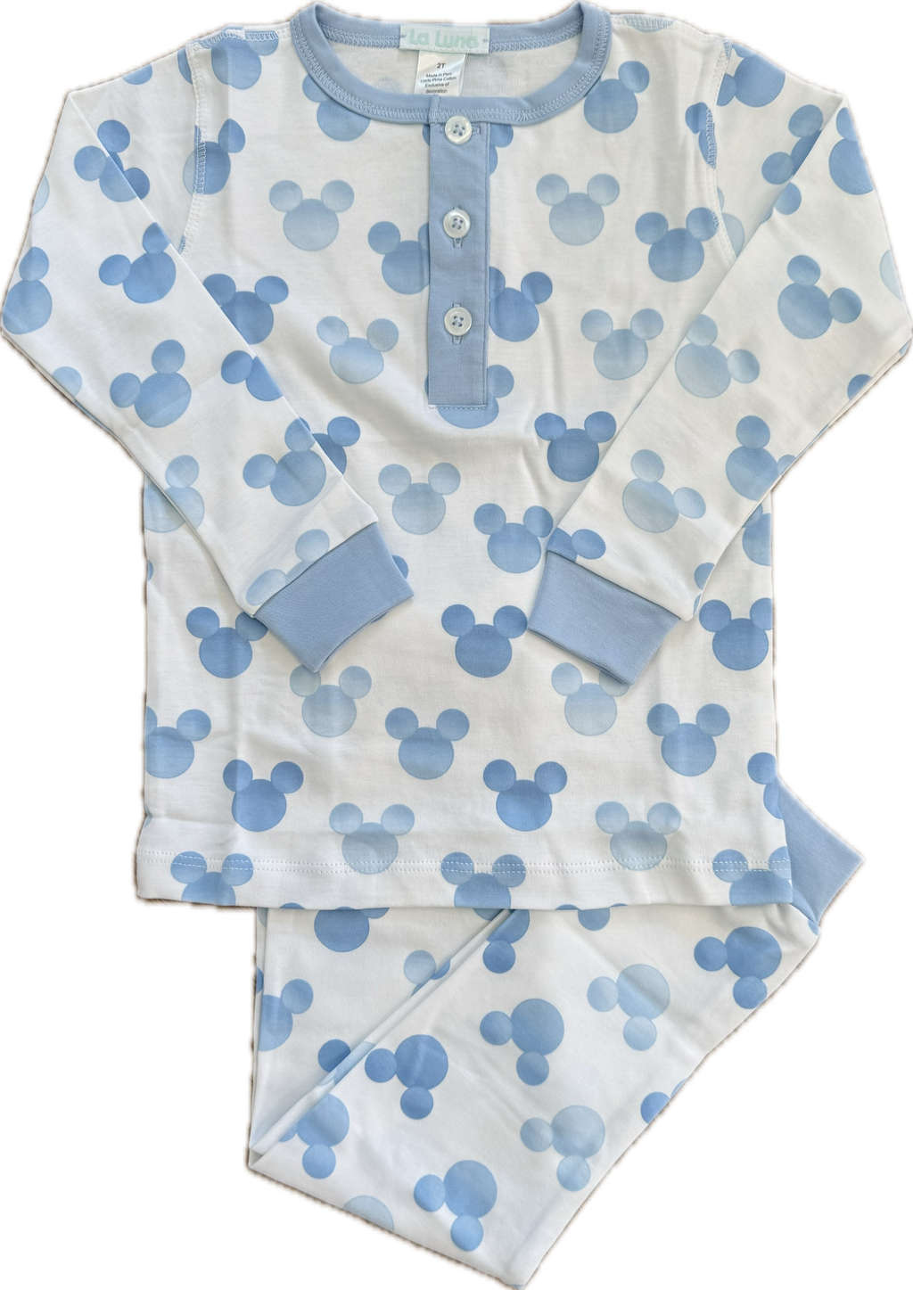 Mickey Boy Two Piece Long Sleeve Pajama Set