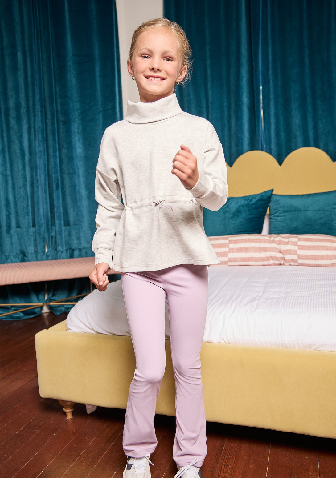 Nell Top Grey/Lilac Cozy