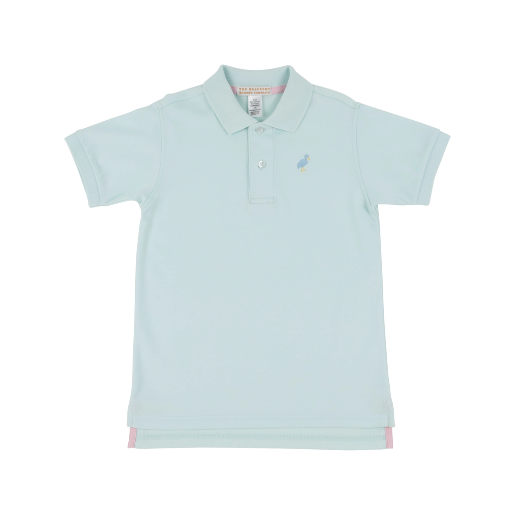 Prim and Proper Polo Sea Island Seafoam Beale Street Blue