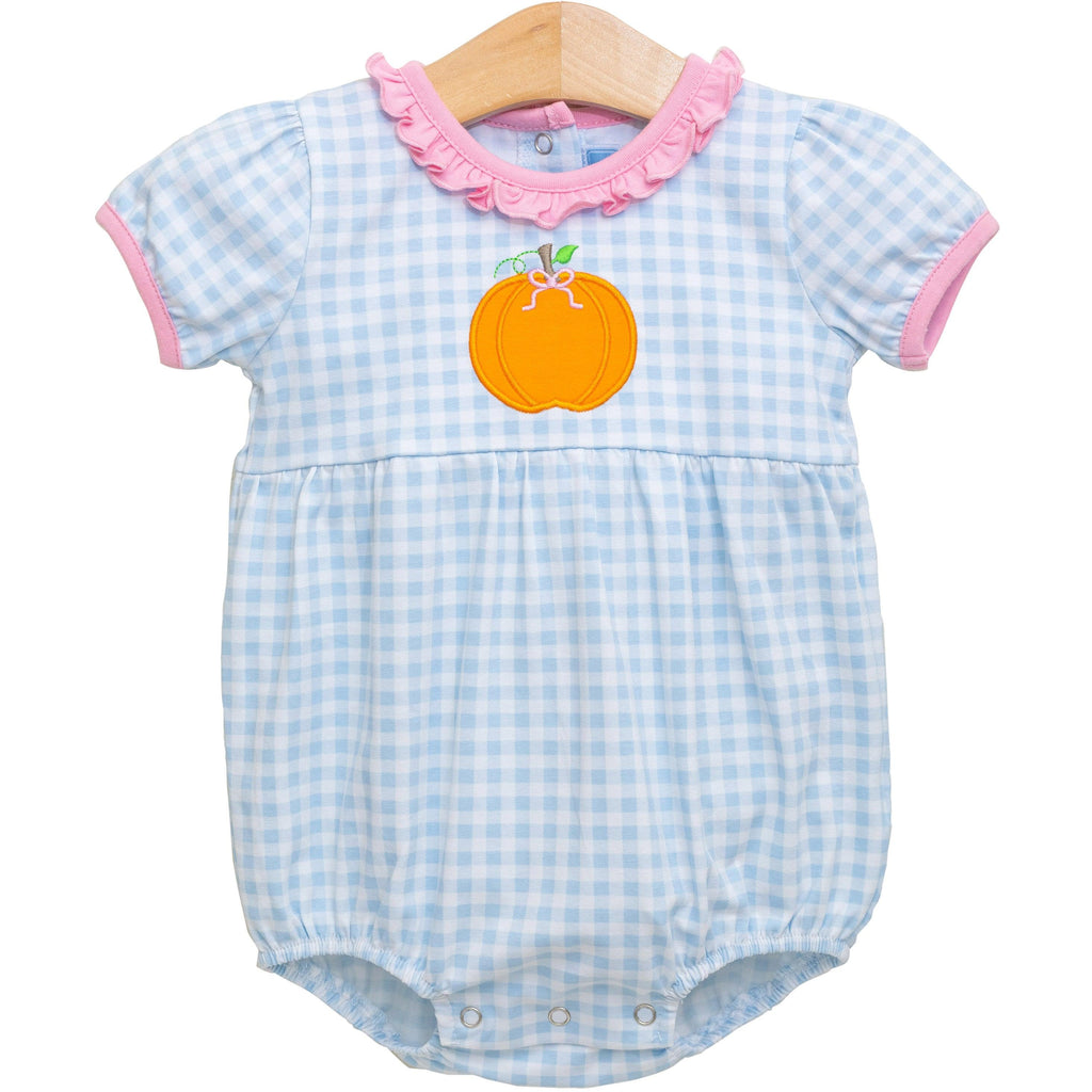 Pumpkin Short Sleeve Ruffle Bubble