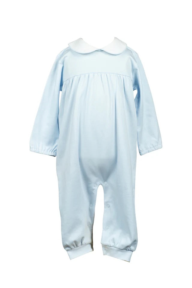 Blue Basics Long Sleeve Boy Romper