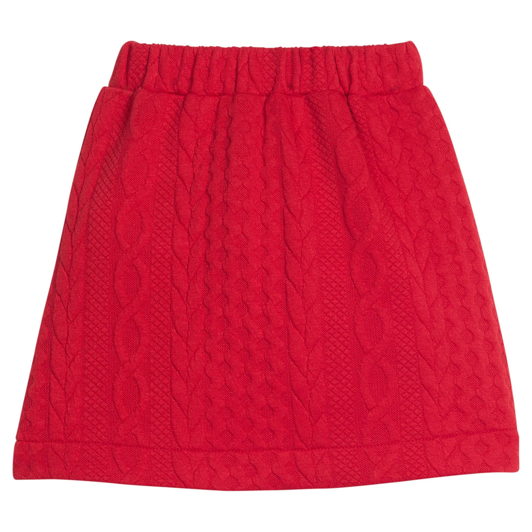 Quilted Mini Skirt - Cherry