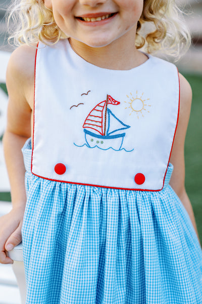 Vineyard Sailboat Girl Dress