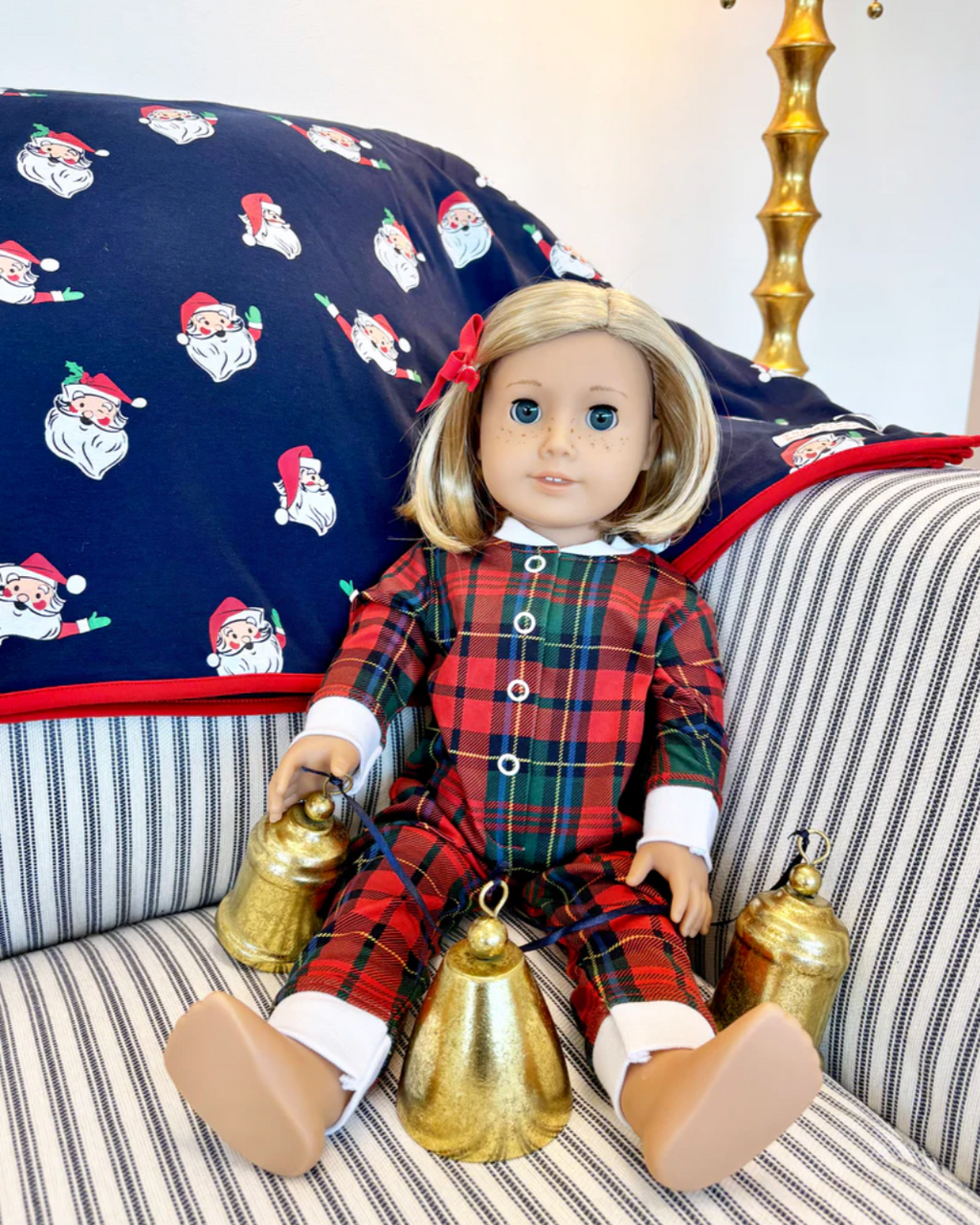 Dollys Night Night Jersey Knit Paces Mill Plaid