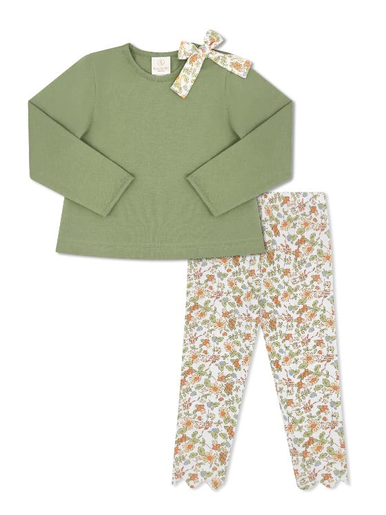 Madeline Legging Set Saybrook Sage Knit Hearthside Floral