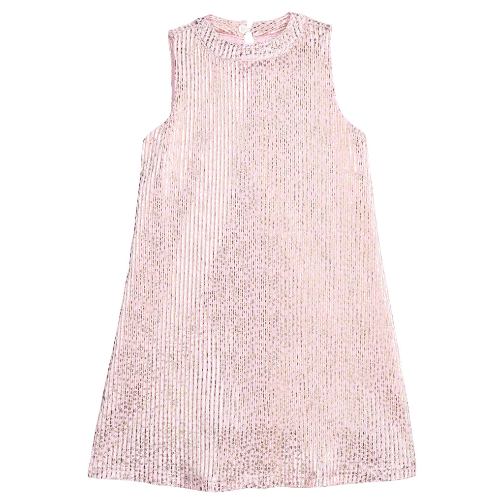 Swing Dress Pink Crinkle Stars
