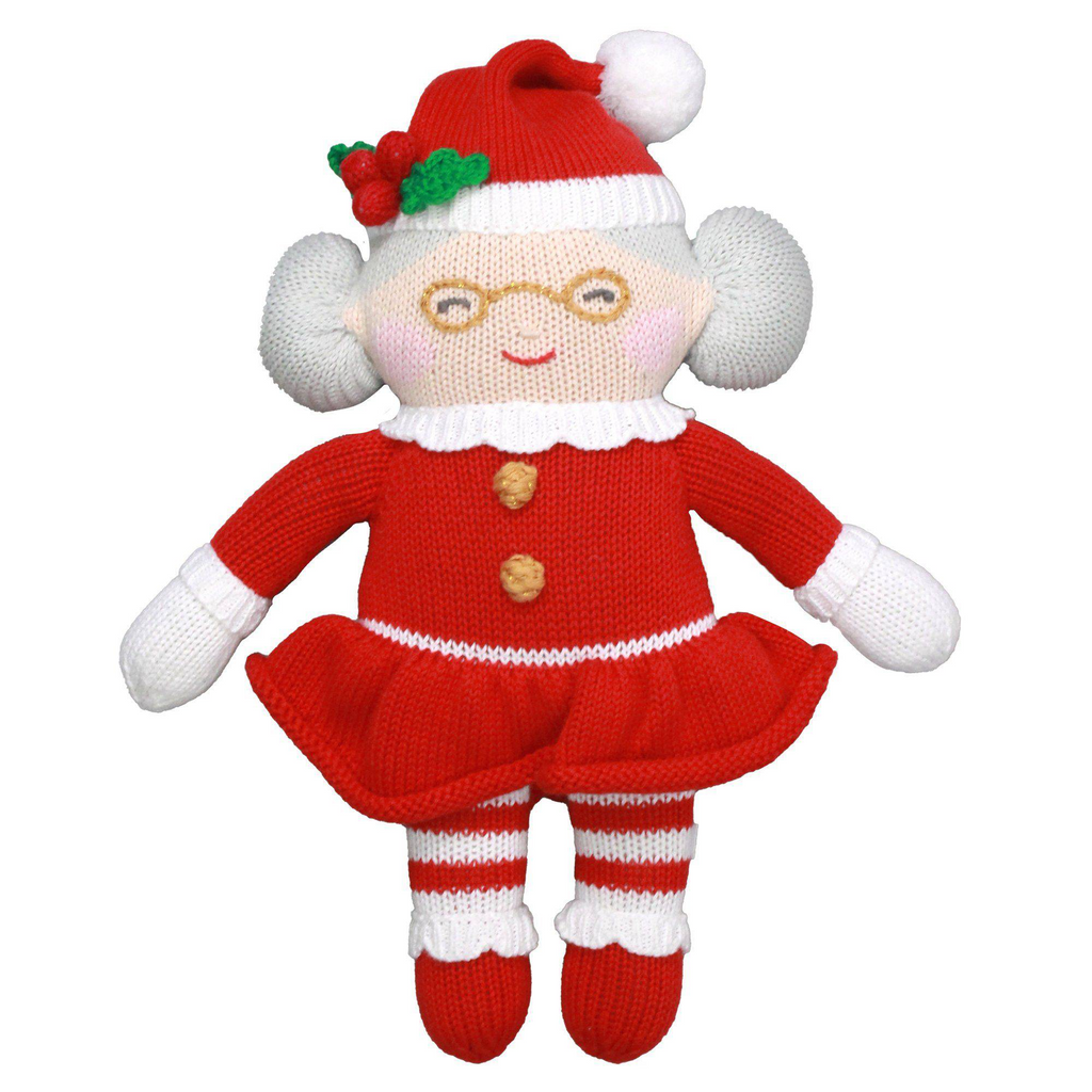 Jolly Mrs. Claus Knit Doll